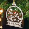 Custom 3 Layers Shaker Ornament - Personalized Christmas Birthday Gifts For Mom, Dad, Kids - From Our Hearts To Our Tree