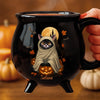 Custom 12oz Ceramic Cauldron Coffee Mug - Personalized Halloween Witchy Gifts For Besties, Sisters, BFF, Family, Yourself - Potion And Purrs