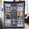 Custom Photo Blanket - Personalized Christmas Memorial Sympathy Gifts For Loss Of Mom, Dad - The Light of Your Love Guides Me