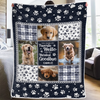 Custom Photo Blanket - Personalized Pet Christmas Memorial Sympathy Gifts For Dogs, Cats - Your Paw Prints Are Etched In My Heart