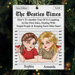 Custom Acrylic Ornament - Personalized Christmas Best Friend Birthday Gifts For Women, Besties, Sisters, BFF - Together, No Matter The Weather