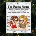 Custom Acrylic Ornament - Personalized Christmas Best Friend Birthday Gifts For Women, Besties, Sisters, BFF - Together, No Matter The Weather