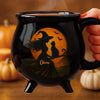 Custom 12oz Ceramic Cauldron Coffee Mug - Personalized Halloween Witchy Gifts For Besties, Sisters, BFF, Family, Yourself - Purrfectly Wicked
