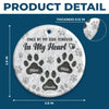 Custom Ceramic Ornament - Personalized Pet Christmas Memorial Sympathy Gifts For Dogs, Cats - Love Leaves Paw Prints