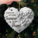 Custom Acrylic Ornament - Personalized Pet Christmas Memorial Sympathy Gifts For Dogs, Cats - Paws Forever Remembered