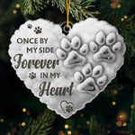 Custom Acrylic Ornament - Personalized Pet Christmas Memorial Sympathy Gifts For Dogs, Cats - Paws Forever Remembered