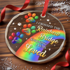 Custom Circle Glass Ornament - Personalized Pet Christmas Memorial Sympathy Gifts For Dogs, Cats - Furever Loved And Missed