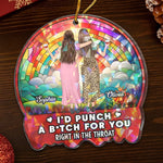Custom Hologram Acrylic Ornament - Personalized Christmas Best Friend Birthday Gifts For Women, Besties, Sisters, BFF - Friendship Is The Best Gift