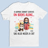 Custom Unisex T-shirt, Premium T-shirt, Hoodie - Personalized Bookish Gifts For Book Lovers, Bookworms, Cat Mom And Dad - Reading Is Better With Fur