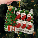 Custom Acrylic Ornament - Personalized Christmas Birthday Gifts For Mom, Dad, Kids - A Family Stitched By Love