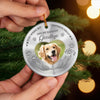 Custom Photo Ceramic Ornament - Personalized Pet Christmas Memorial Sympathy Gifts For Dogs, Cats - My Angel With Paws