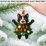 Custom Photo Acrylic Ornament - Personalized Christmas Birthday Gifts For Dog Cat Lovers, Dog Dad And Mom, Cat Owners - Festive Fur Real