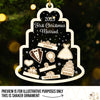 Custom 3 Layers Shaker Ornament - Personalized Anniversary Christmas Wedding Gifts For Husband And Wife, Him And Her - Where Love Begins And Never Ends