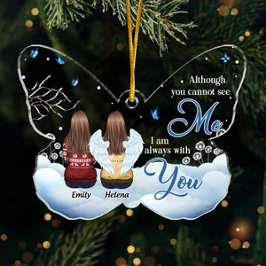 Custom Acrylic Ornament - Personalized Christmas Memorial Sympathy Gifts For Loss Of Mom, Dad - Never Apart