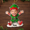 Custom Photo Acrylic Ornament - Personalized Christmas Birthday Gifts For Kids - Jolly And Surprised