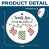 Custom Long Distance Ceramic Ornament - Personalized Christmas Birthday Gifts For Mom, Dad, Kids - Hearts Connected, No Matter The Distance