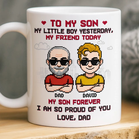 Custom Mug - Personalized Birthday Gifts For Dad, Son - Like Father Like Son