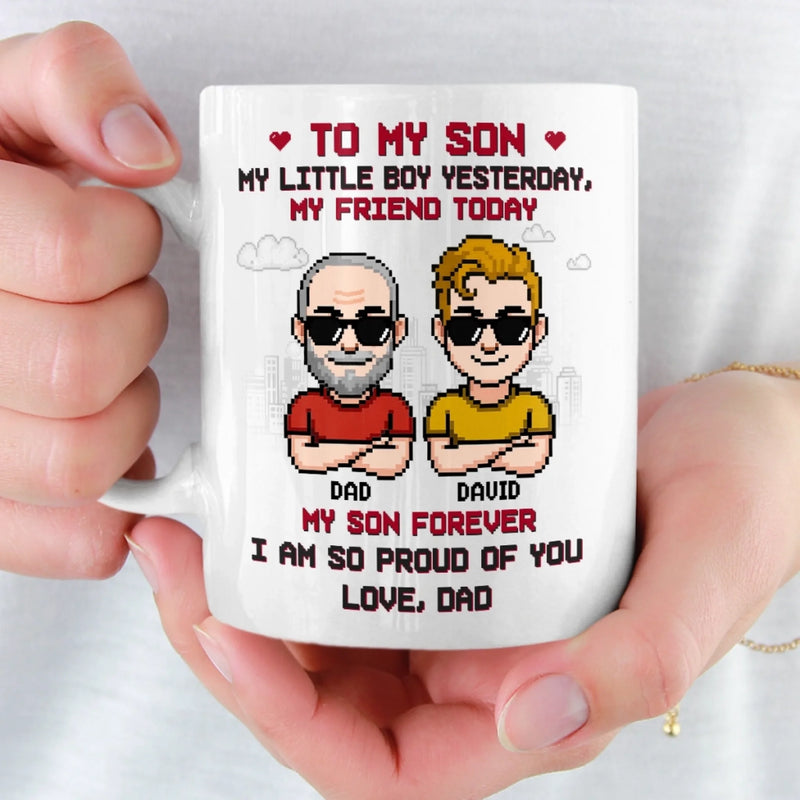 Custom Mug - Personalized Birthday Gifts For Dad, Son - Like Father Like Son