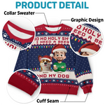 Custom Unisex Ugly Sweatshirt - Personalized  Christmas Birthday Gifts For Dog Lovers, Dog Dad And Mom - Santa’s Drinking Buddy