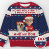 Custom Unisex Ugly Sweatshirt - Personalized  Christmas Birthday Gifts For Dog Lovers, Dog Dad And Mom - Santa’s Drinking Buddy