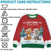 Custom Unisex Ugly Sweatshirt - Personalized  Christmas Birthday Gifts For Cat Lovers, Cat Mom And Dad - Ho Ho Hold My Catnip