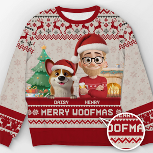 Custom Unisex Ugly Sweatshirt - Personalized  Christmas Birthday Gifts For Dog Lovers, Dog Dad And Mom - Santa Paws Is Coming To Town