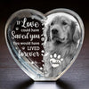 Custom Photo 3D Crystal Heart Shaped - Personalized Pet Memorial Sympathy Gifts For Dogs, Cats - Furever Loved And Missed