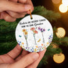 Custom Ceramic Ornament - Personalized Best Friend Christmas Birthday Gifts For Women, Besties, Sisters, BFF - Like Flowers, We Grow Stronger Side By Side