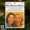 Custom Photo Funny Caricature Acrylic Ornament - Personalized Christmas Best Friend Birthday Gifts For Women, Besties, Sisters, BFF - Friendship Goals, Breaking Headlines