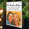 Custom Photo Funny Caricature Acrylic Ornament - Personalized Christmas Best Friend Birthday Gifts For Women, Besties, Sisters, BFF - Friendship Goals, Breaking Headlines