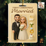 Custom Photo Acrylic Ornament - Personalized Anniversary Christmas Wedding Gifts For Husband And Wife, Him And Her - Unbox The Love Story