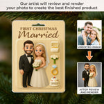 Custom Photo Acrylic Ornament - Personalized Anniversary Christmas Wedding Gifts For Husband And Wife, Him And Her - Unbox The Love Story