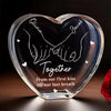 Custom 3D Crystal Heart Shaped - Personalized Anniversary Wedding Gifts For Husband And Wife, Him And Her - Pinky Promises, Eternal Love