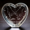 Custom 3D Crystal Heart Shaped - Personalized Anniversary Wedding Gifts For Husband And Wife, Him And Her - Pinky Promises, Eternal Love