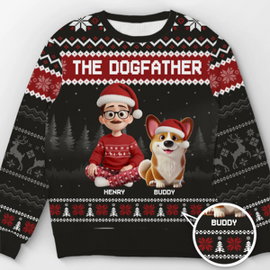 Custom Unisex Ugly Sweatshirt - Personalized  Christmas Birthday Gifts For Dog Lovers, Dog Dad And Mom - Master Of Fetch