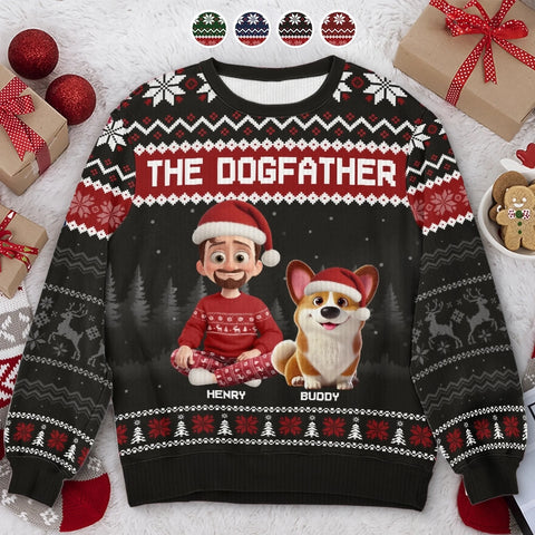 Custom Unisex Ugly Sweatshirt - Personalized  Christmas Birthday Gifts For Dog Lovers, Dog Dad And Mom - Master Of Fetch