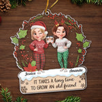 Custom Acrylic Ornament - Personalized Christmas Best Friend Birthday Gifts For Women, Besties, Sisters, BFF - Twinkling Lights True Friendship