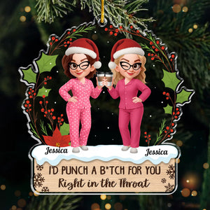 Custom Acrylic Ornament - Personalized Christmas Best Friend Birthday Gifts For Women, Besties, Sisters, BFF - Twinkling Lights True Friendship