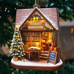 Custom Wood Ornament - Personalized Christmas  Bookish Gifts For Book Lovers, Bookworms, Readers - A Book Lover’s Holiday Dream