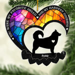 Custom Acrylic Ornament - Personalized Christmas Memorial Sympathy Gifts For Dog Lovers, Pet Lovers - A Piece Of My Heart Forever