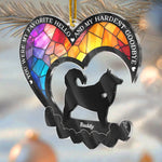Custom Acrylic Ornament - Personalized Christmas Memorial Sympathy Gifts For Dog Lovers, Pet Lovers - A Piece Of My Heart Forever