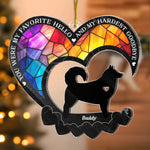 Custom Acrylic Ornament - Personalized Christmas Memorial Sympathy Gifts For Dog Lovers, Pet Lovers - A Piece Of My Heart Forever
