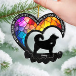 Custom Acrylic Ornament - Personalized Christmas Memorial Sympathy Gifts For Dog Lovers, Pet Lovers - A Piece Of My Heart Forever