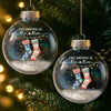 Custom Snow-Filled Ball Ornament - Personalized Anniversary Christmas Wedding Gifts For Husband And Wife, Him And Her - The Stockings Of Forever Love