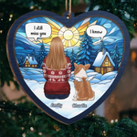 Custom Wood Ornament - Personalized Pet Christmas Memorial Sympathy Gifts For Dog Lovers  - Always Loved Always Remembered