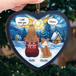 Custom Wood Ornament - Personalized Pet Christmas Memorial Sympathy Gifts For Dog Lovers  - Always Loved Always Remembered