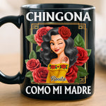 Custom Black Mug - Personalized Hispanic Month Birthday Gifts For Hispanics And Latinos, Women - Beauty With A Bite