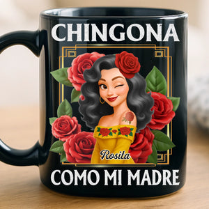 Custom Black Mug - Personalized Hispanic Month Birthday Gifts For Hispanics And Latinos, Women - Beauty With A Bite
