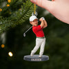 Custom Photo Acrylic Ornament - Personalized Christmas Birthday Golf Gifts For Men, Women - Chasing Dreams On Green Fields