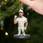 Custom Photo Acrylic Ornament - Personalized Christmas Birthday Golf Gifts For Men, Women - Swing High Aim True